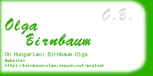 olga birnbaum business card